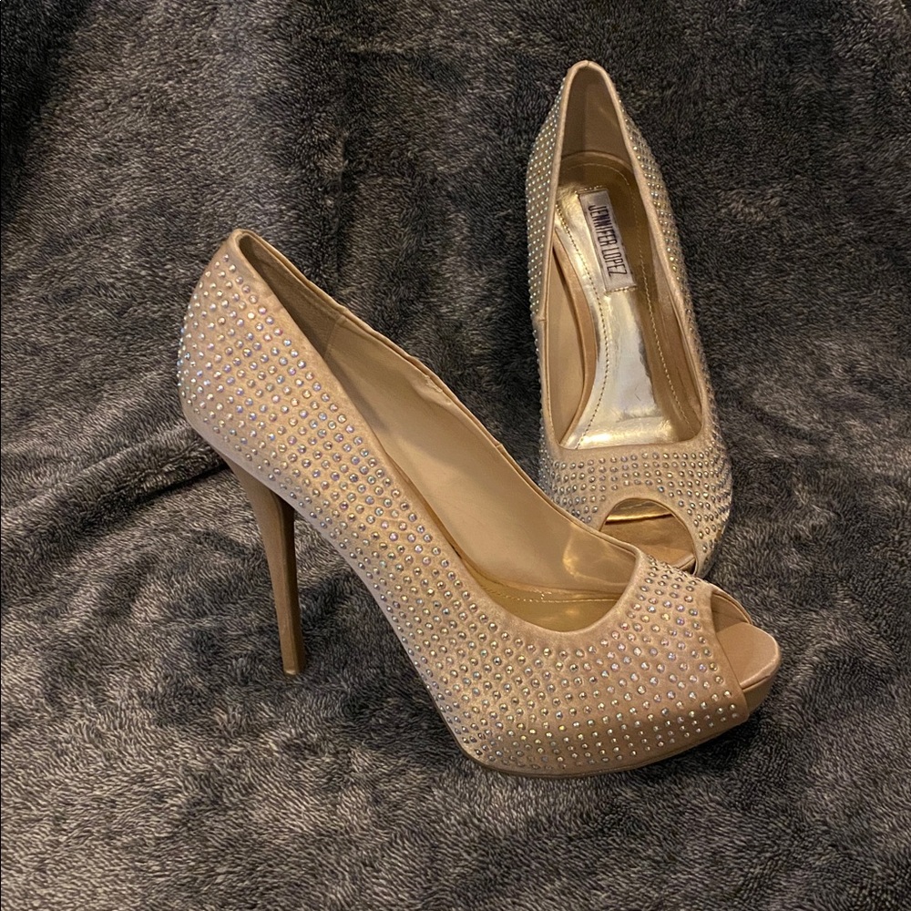 Jennifer Lopez Sparkling Rhinestone Heels